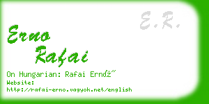 erno rafai business card